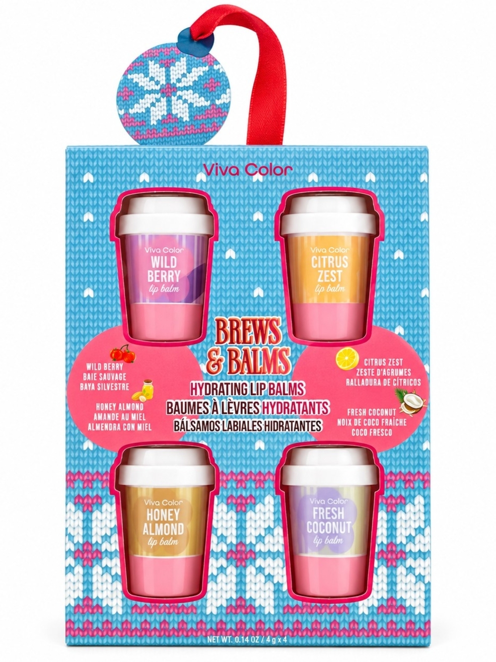 Brews & Balms Hydrating Lip Balms - 4 Piece Set